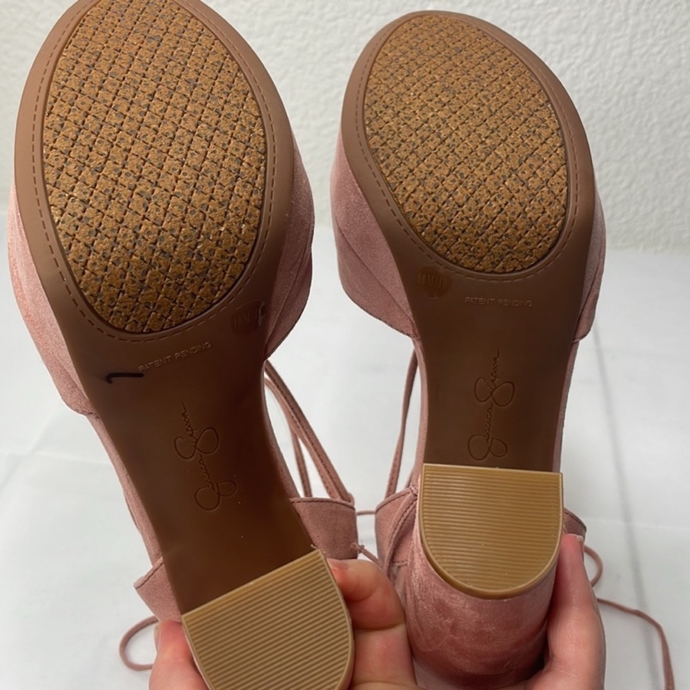 Jessica Simpson Suede strappy platform sandals - Picture 10 of 11